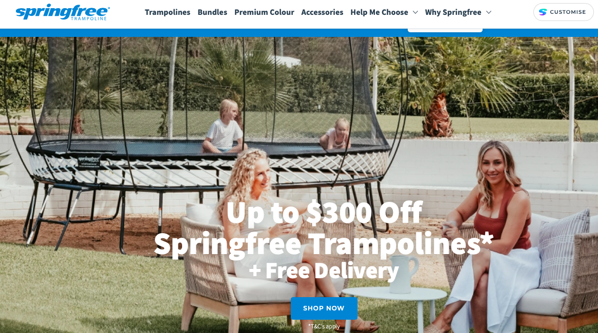 Springfree trampoline offer $300 discount